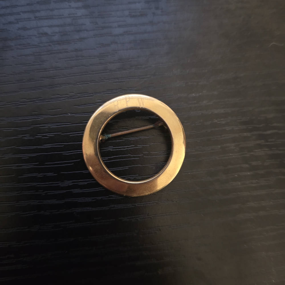 Gold Circular Brooch